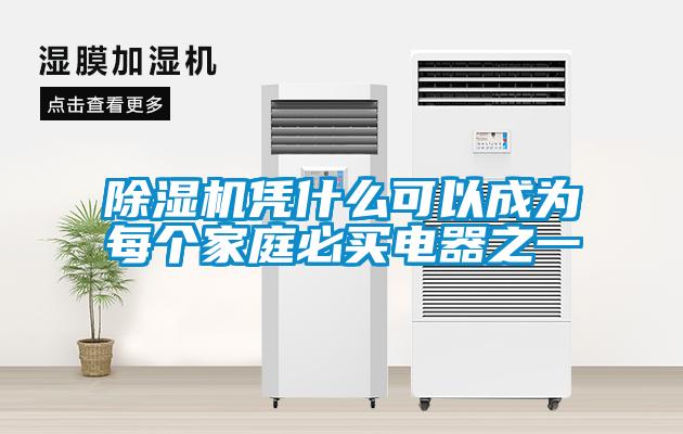 除濕機(jī)憑什么可以成為每個家庭必買電器之一