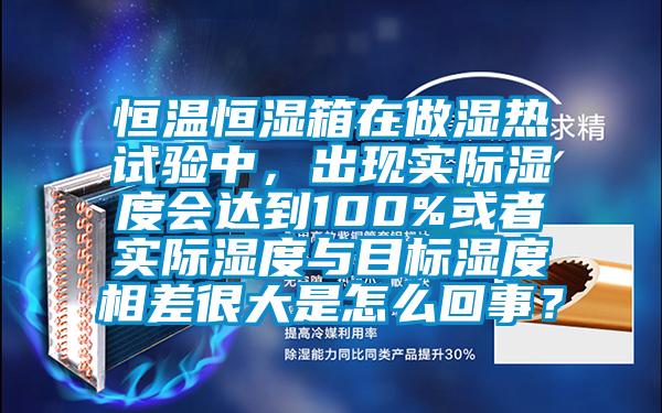 恒溫恒濕箱在做濕熱試驗中，出現(xiàn)實際濕度會達到100%或者實際濕度與目標濕度相差很大是怎么回事？