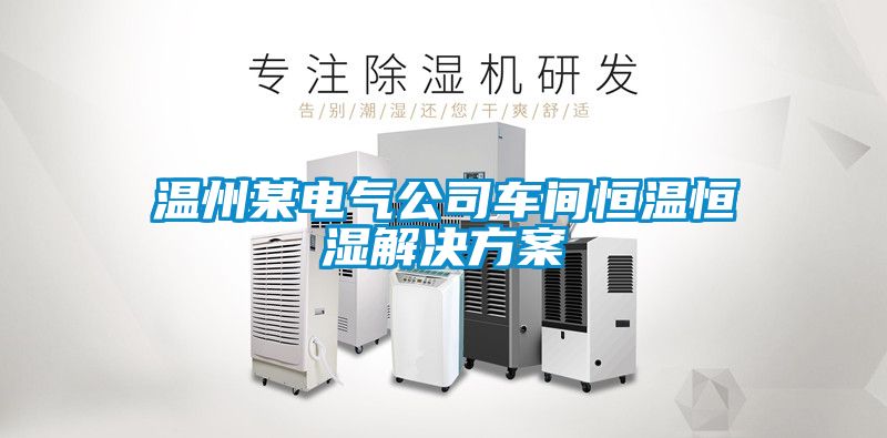 溫州某電氣公司車(chē)間恒溫恒濕解決方案